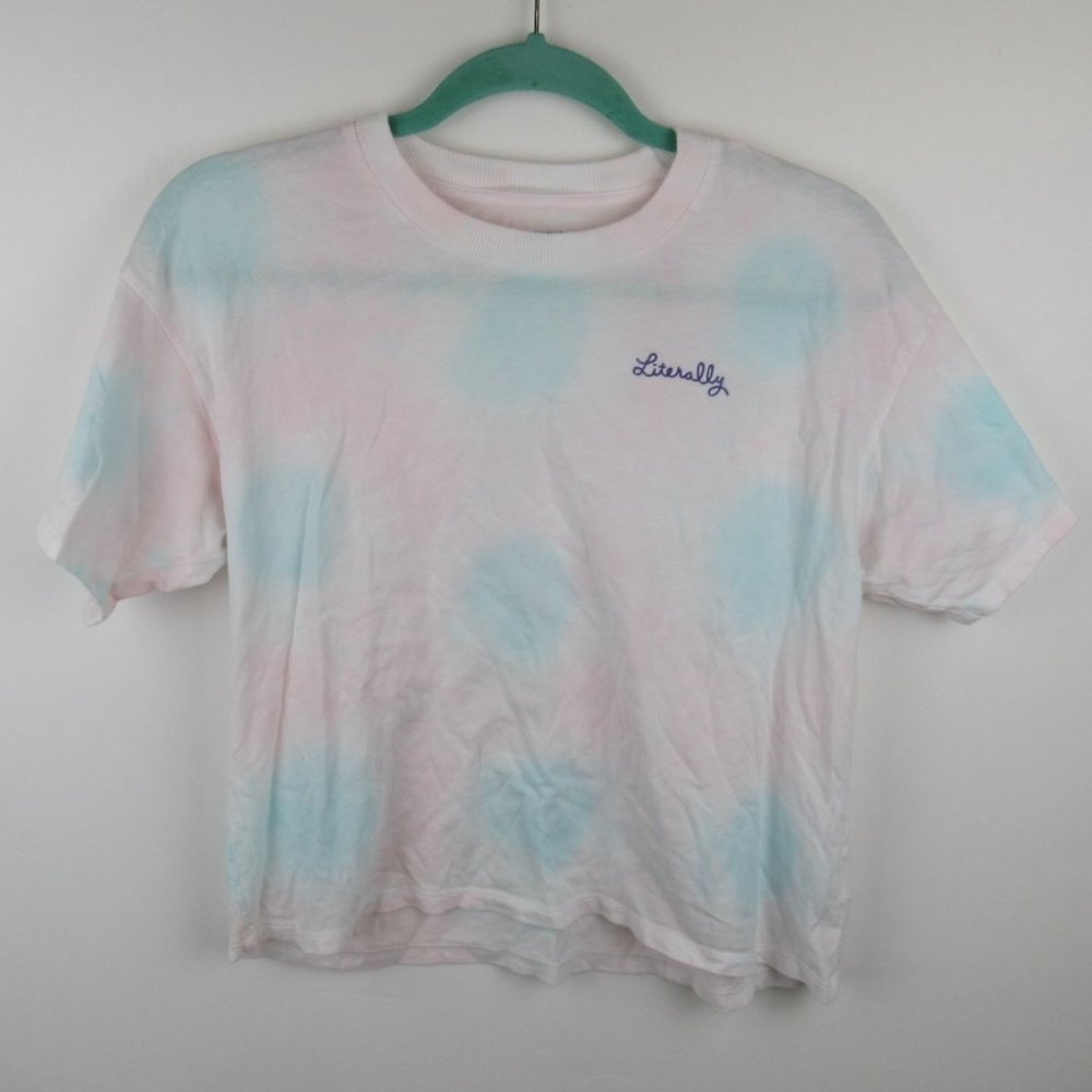 American Eagle Soft Tie Dye Literally Graphic Short Sleeve Tee sz M